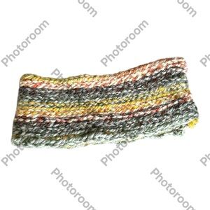 Handmade Winter Headband Ear Warmers Knit Cozy Boho Multi-Colored 11 in. x 4 in.
